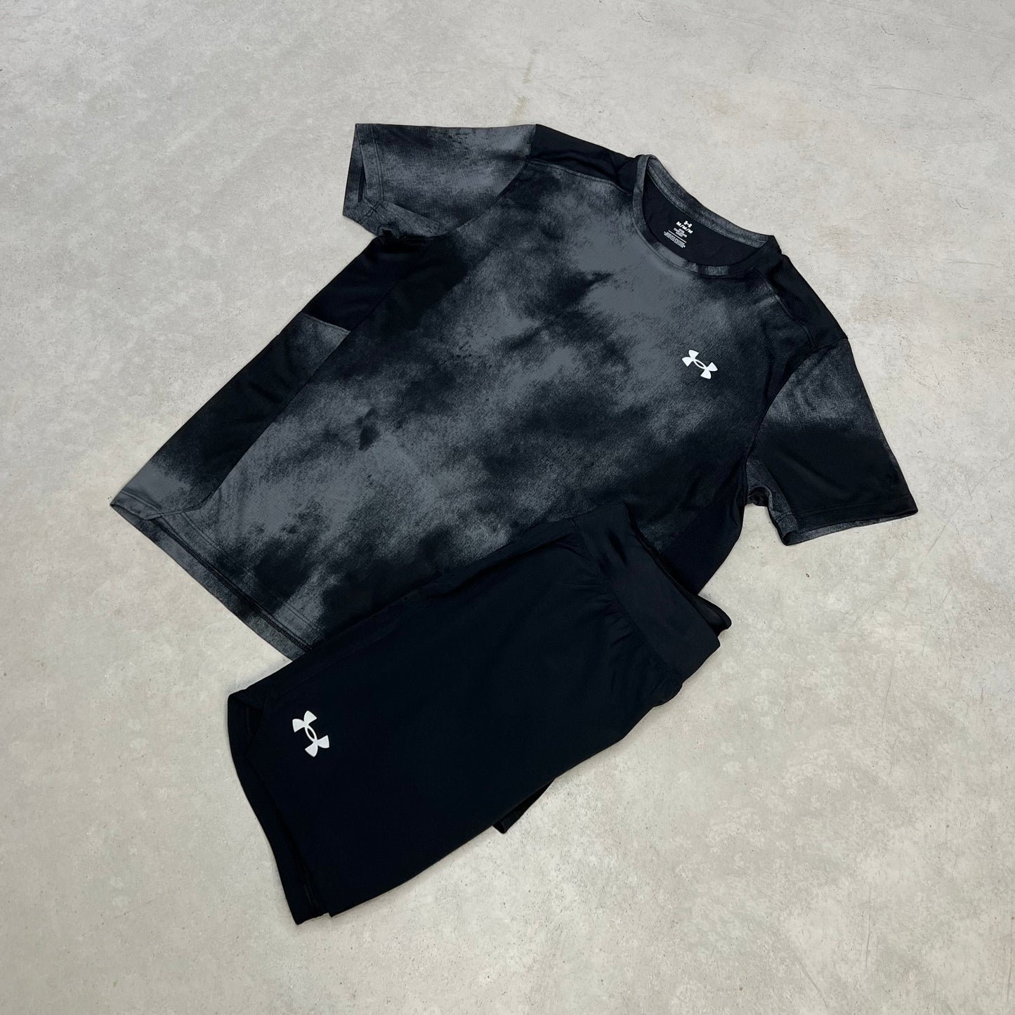 Under Armor Short Set Black Reflective