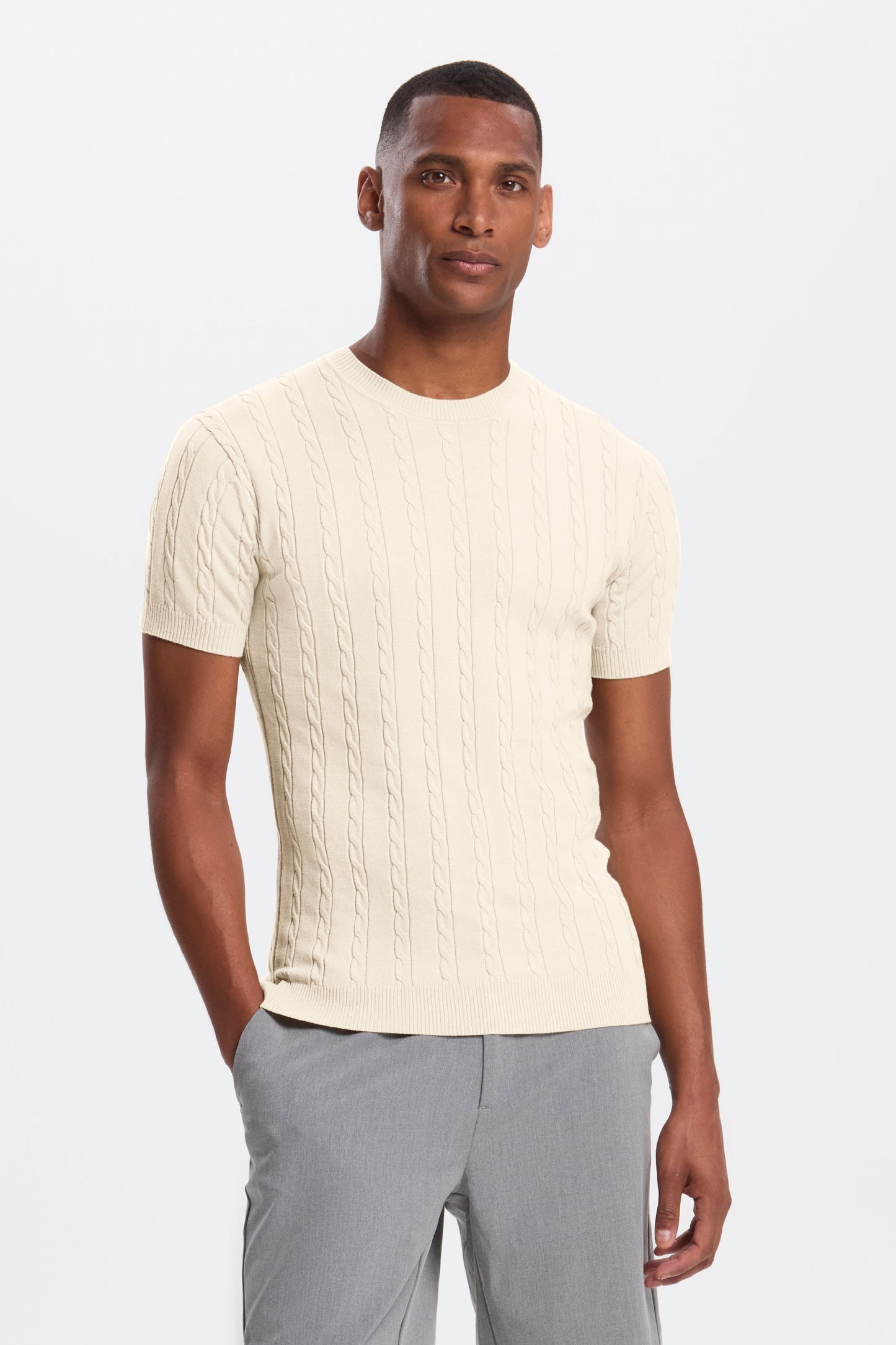 THE CABLE SHORT SLEEVE T-SHIRT