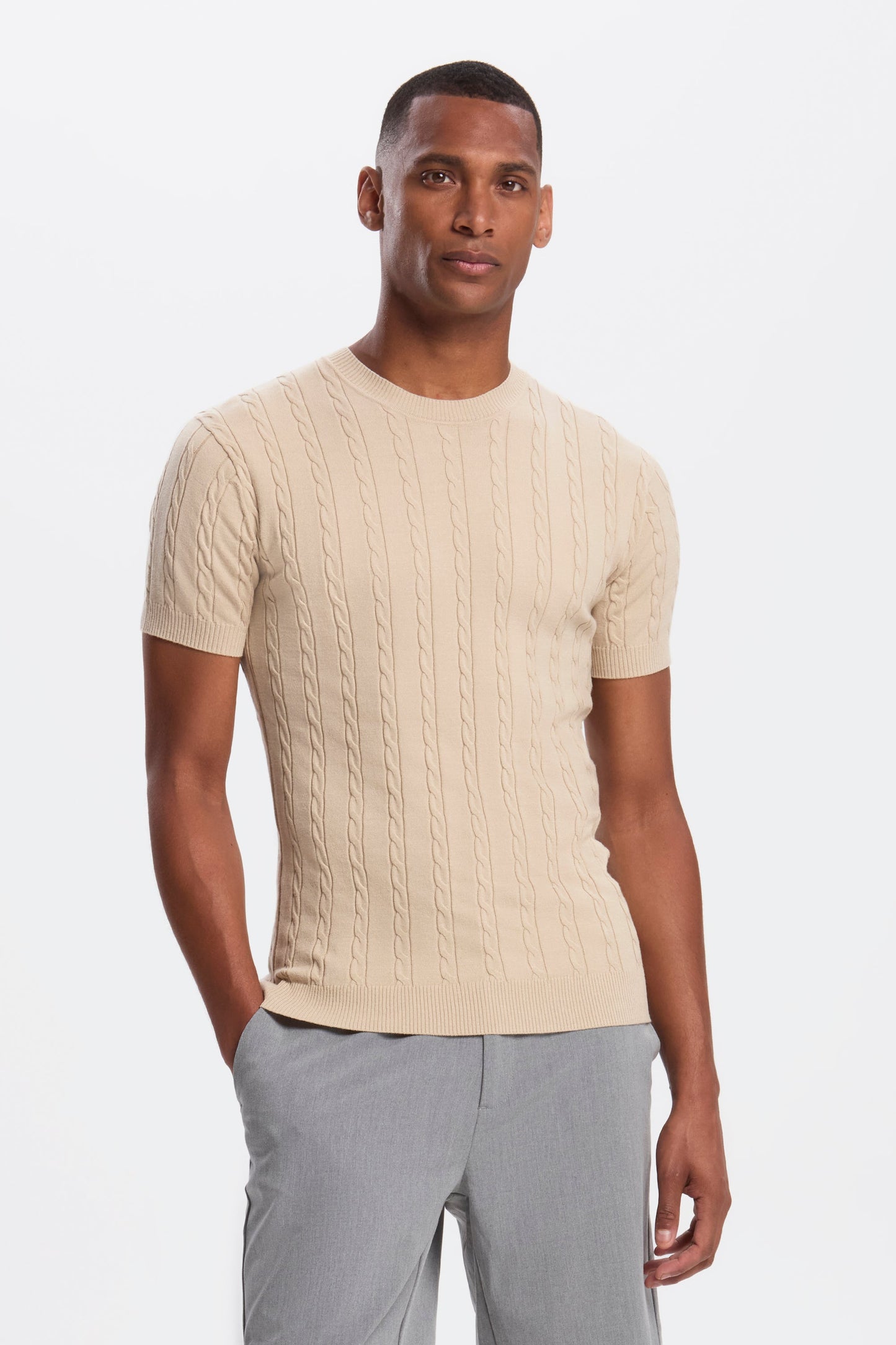 THE CABLE SHORT SLEEVE T-SHIRT