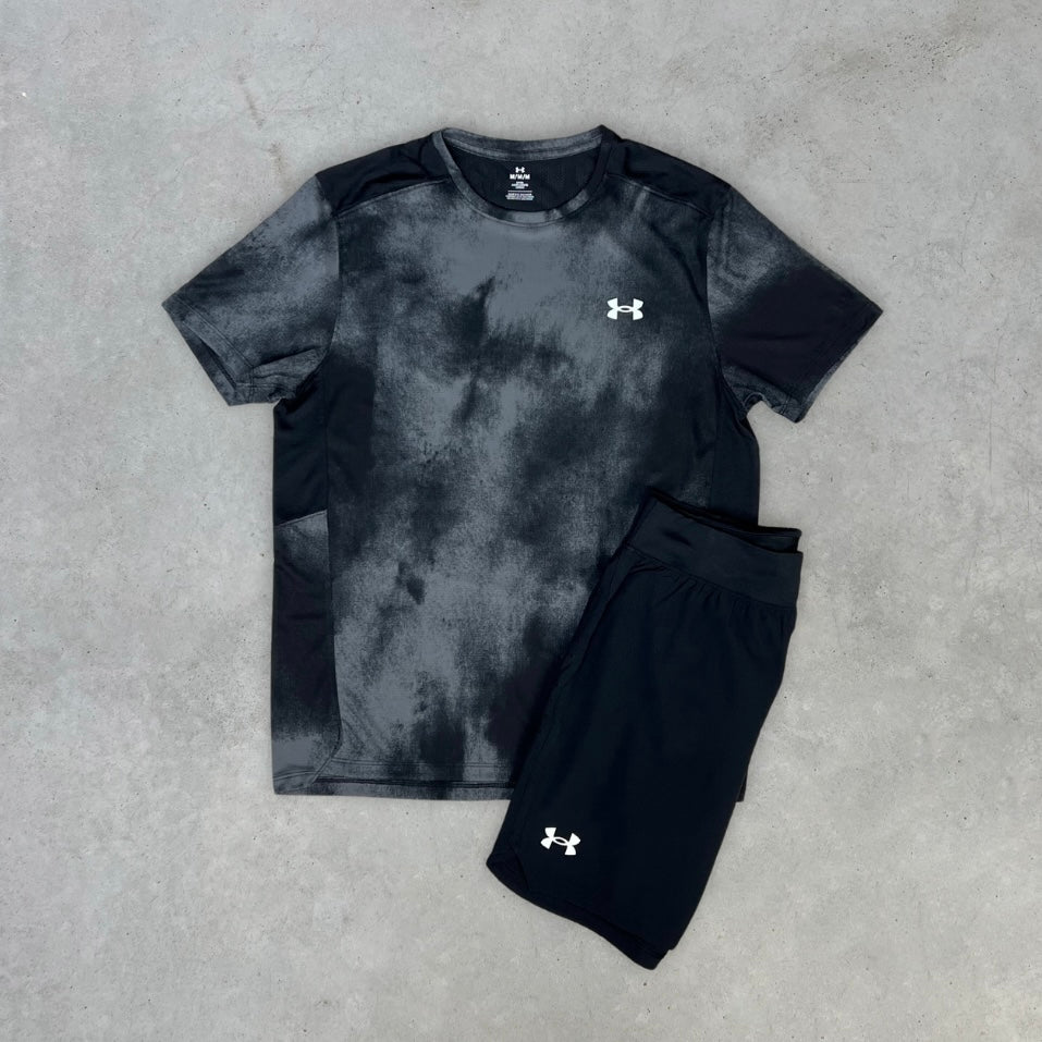 Under Armor Short Set Black Reflective