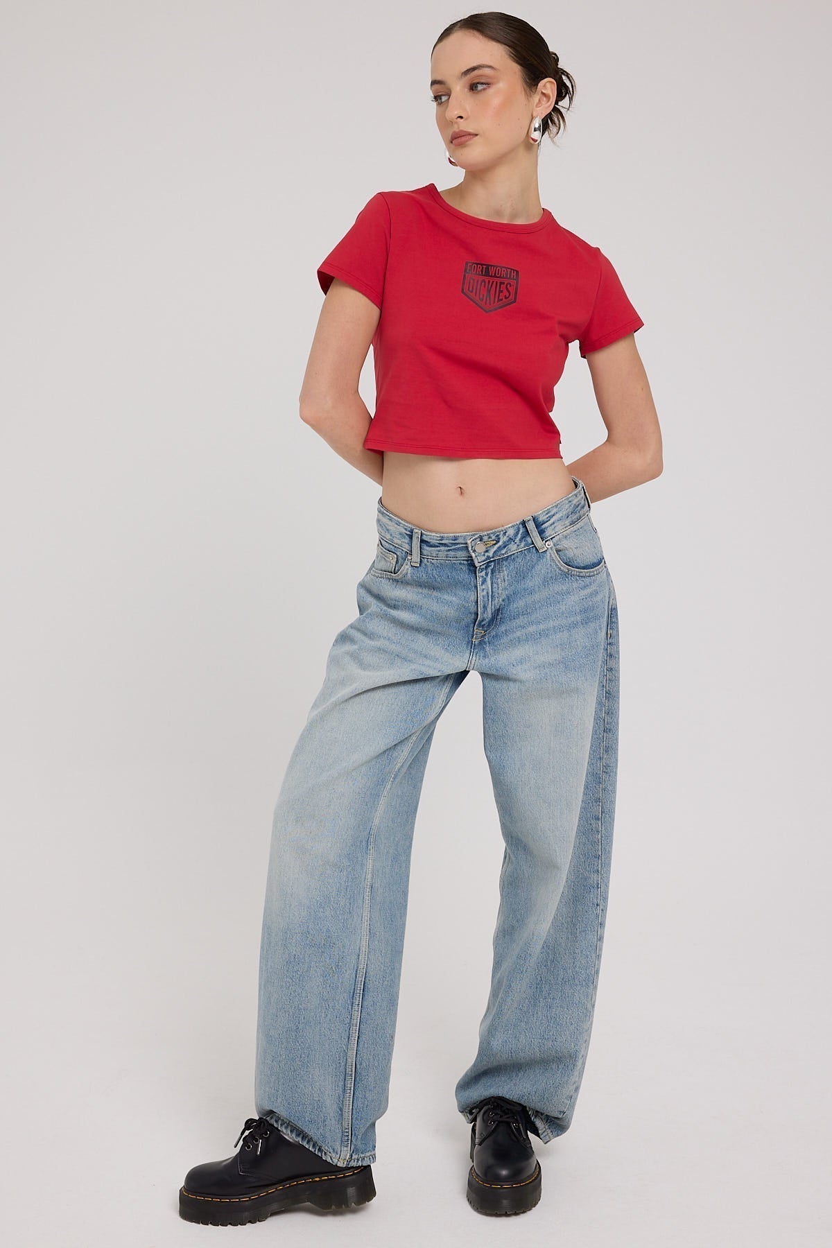 Dickies Pearsall Baby Tee Red