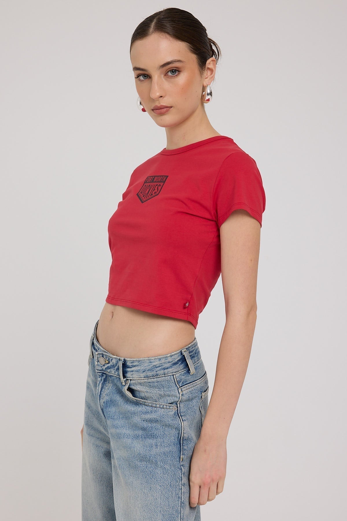 Dickies Pearsall Baby Tee Red