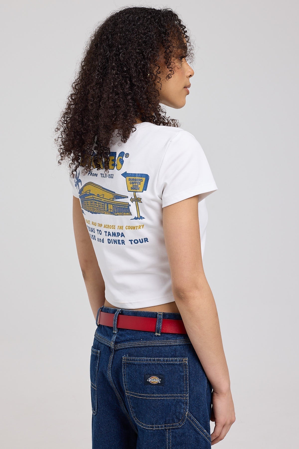 Dickies Diner Tour Tee White