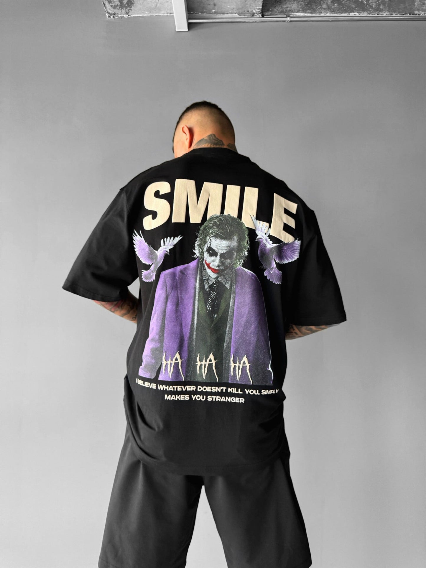 Oversize Smile T-Shirt - Black