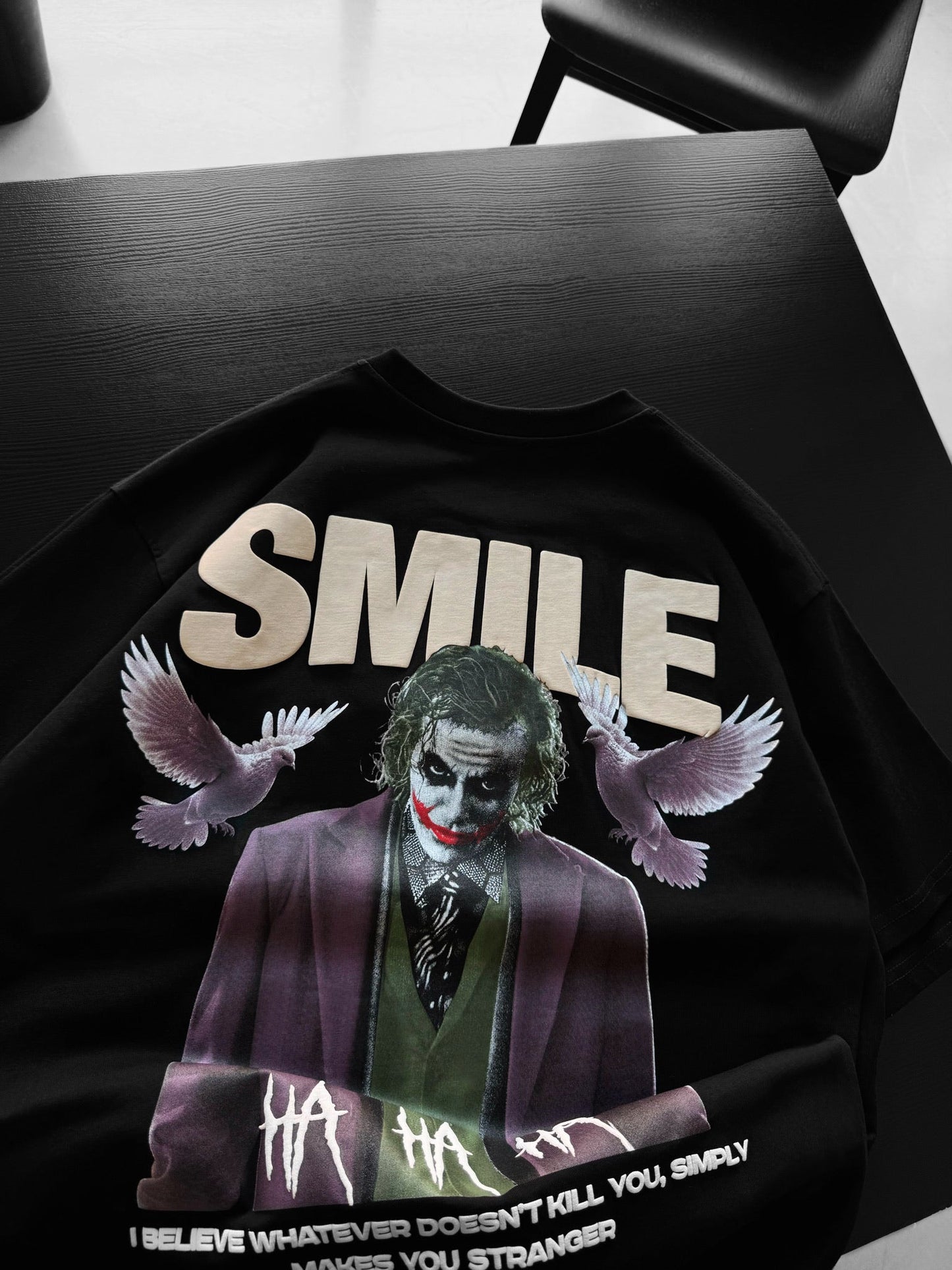 Oversize Smile T-Shirt - Black