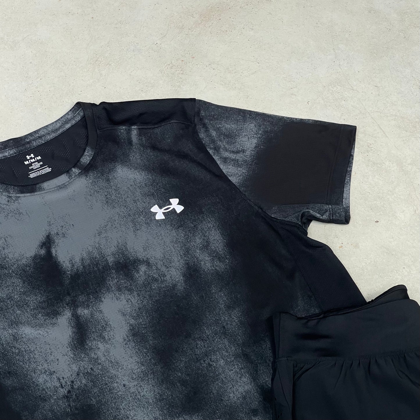 Under Armor Short Set Black Reflective
