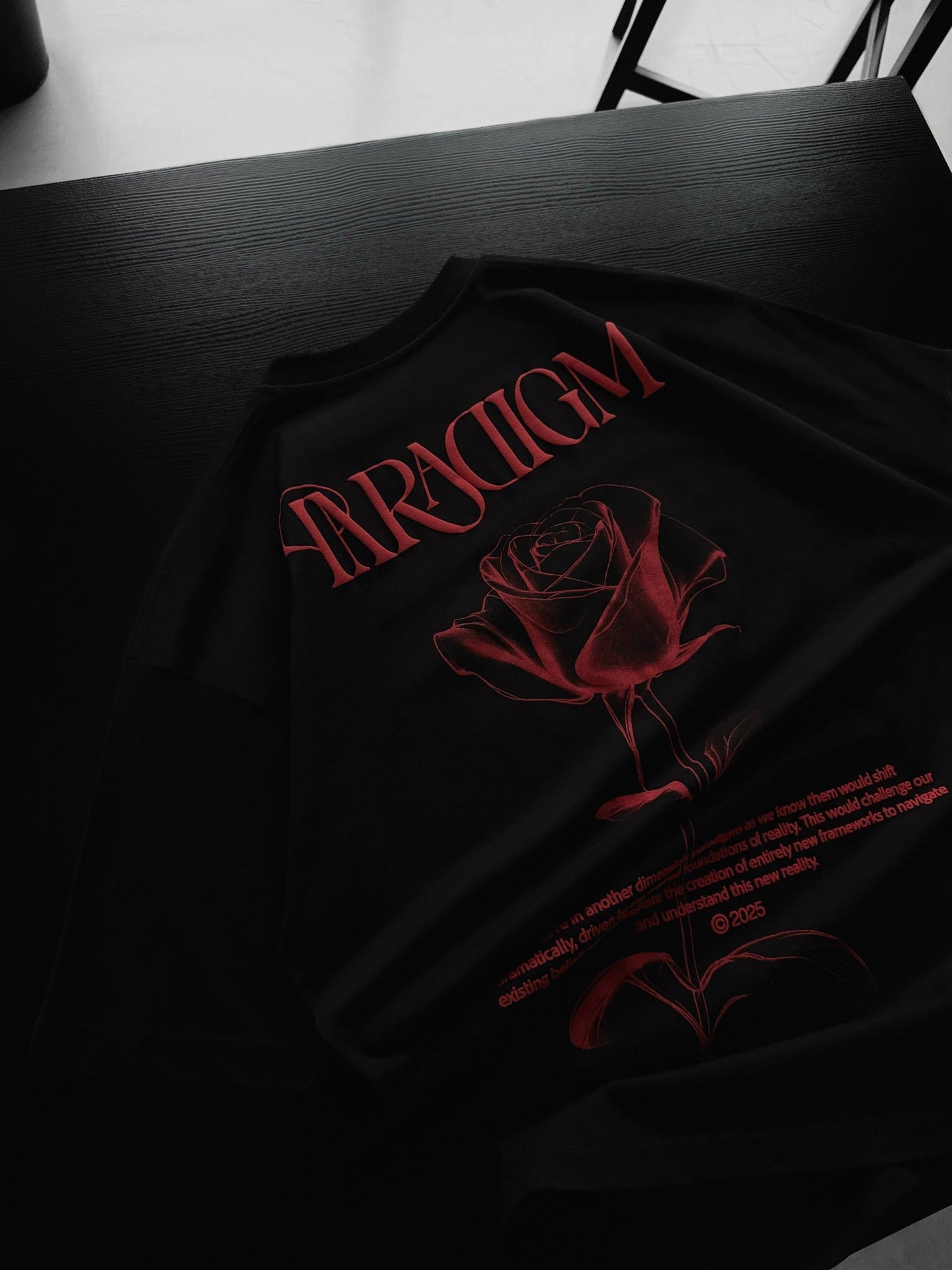 Oversize Paradigm T-Shirt - Black and Red