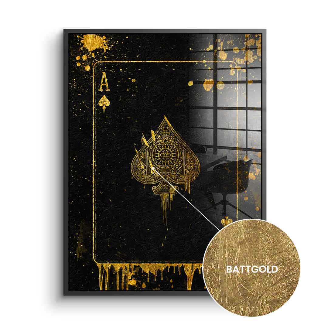 Ace Card - gold leaf