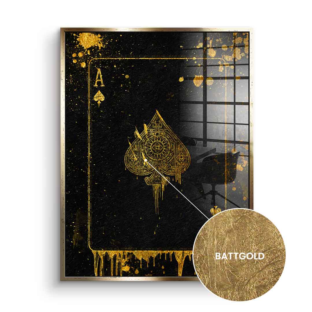 Ace Card - gold leaf