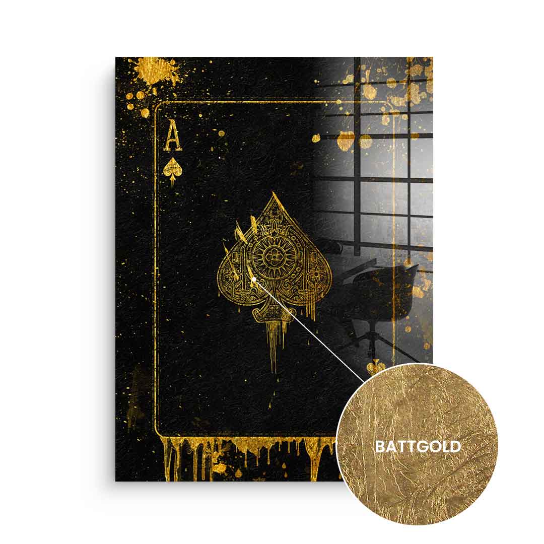Ace Card - gold leaf
