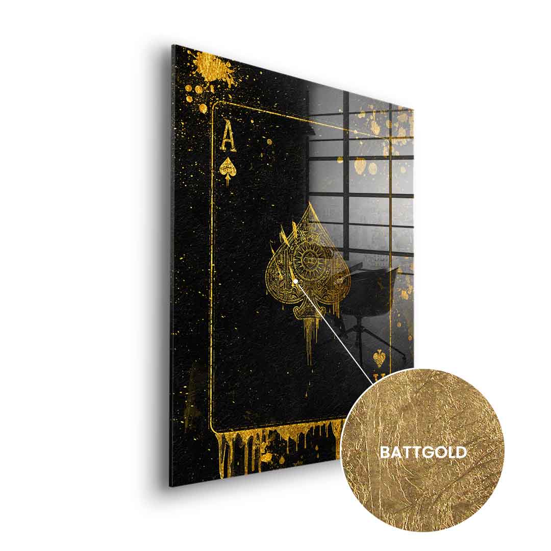 Ace Card - gold leaf