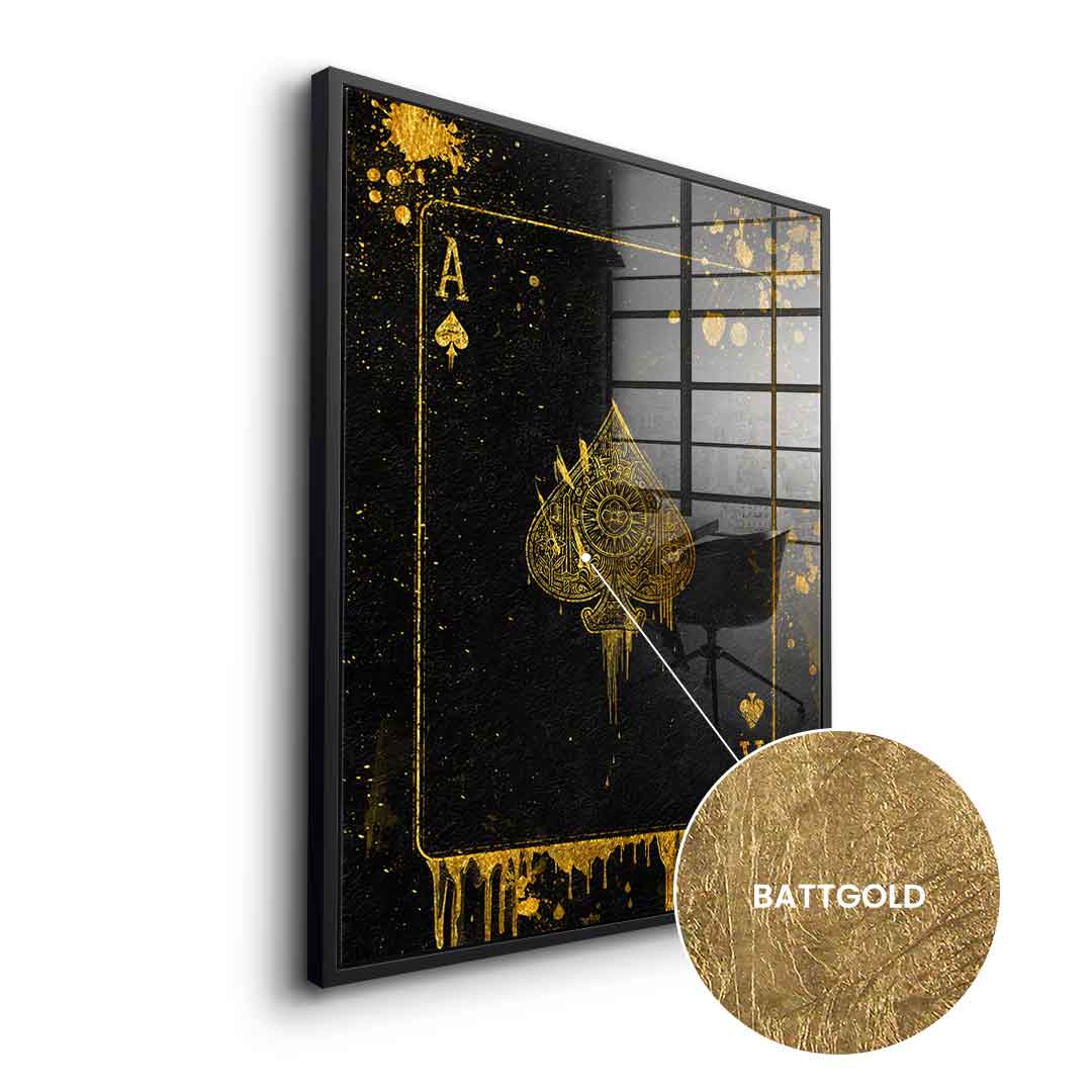 Ace Card - gold leaf