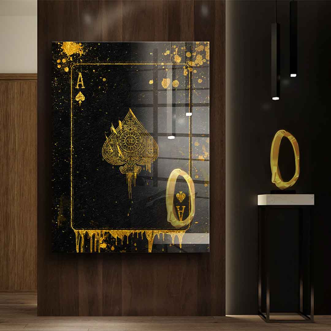 Ace Card - gold leaf