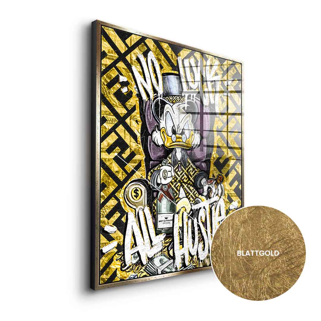 All Hustle Duck - gold leaf