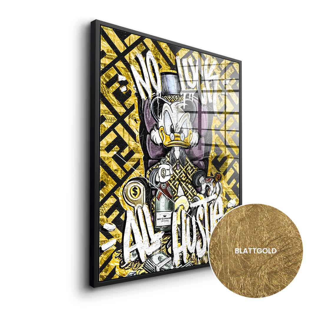 All Hustle Duck - gold leaf