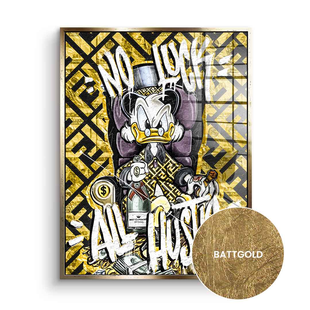 All Hustle Duck - gold leaf