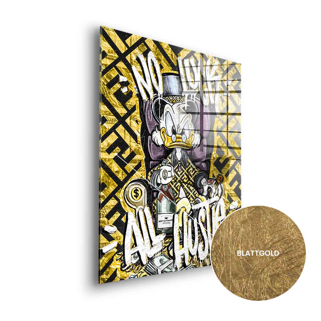 All Hustle Duck - gold leaf