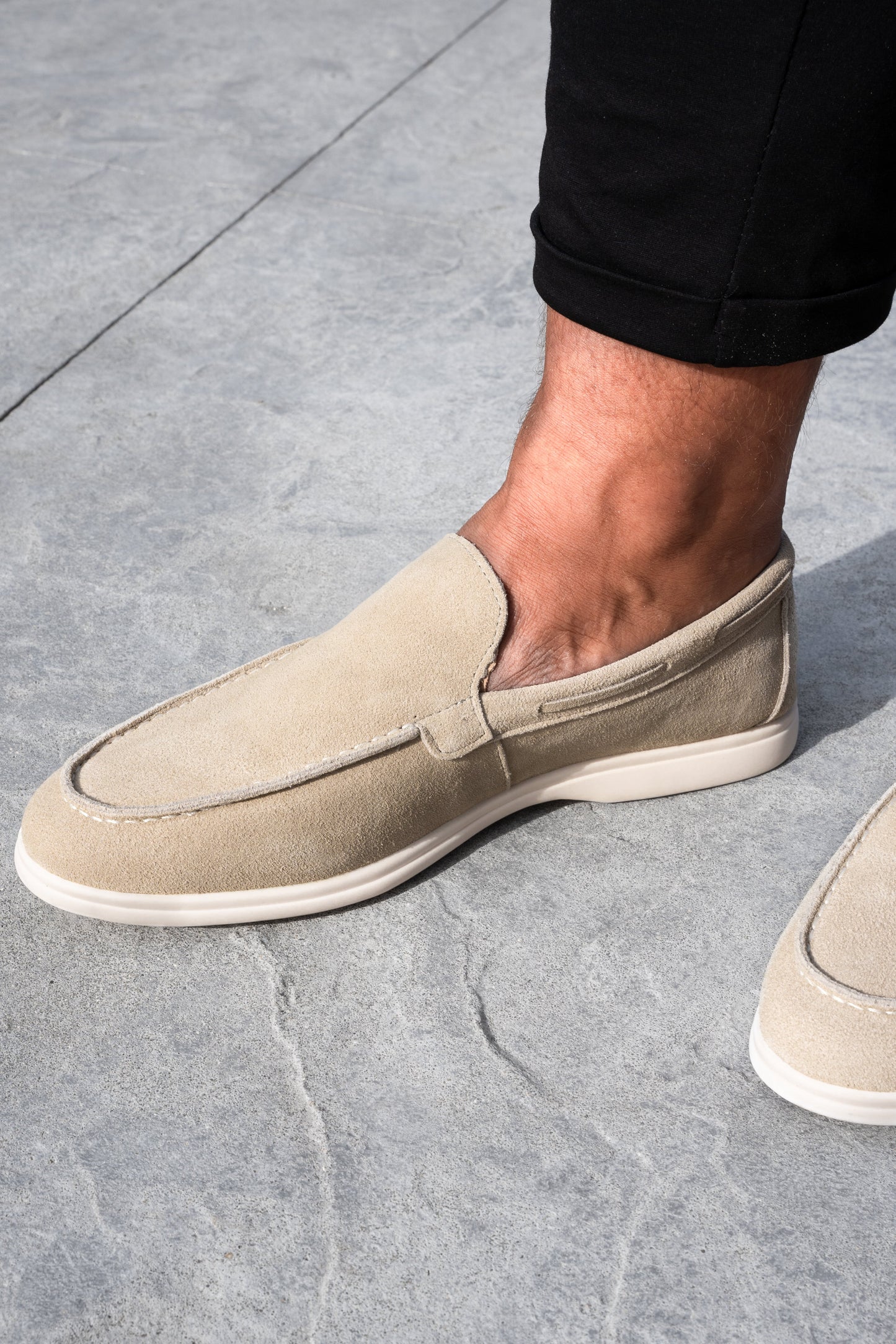 THE SUEDE VENETO LOAFERS