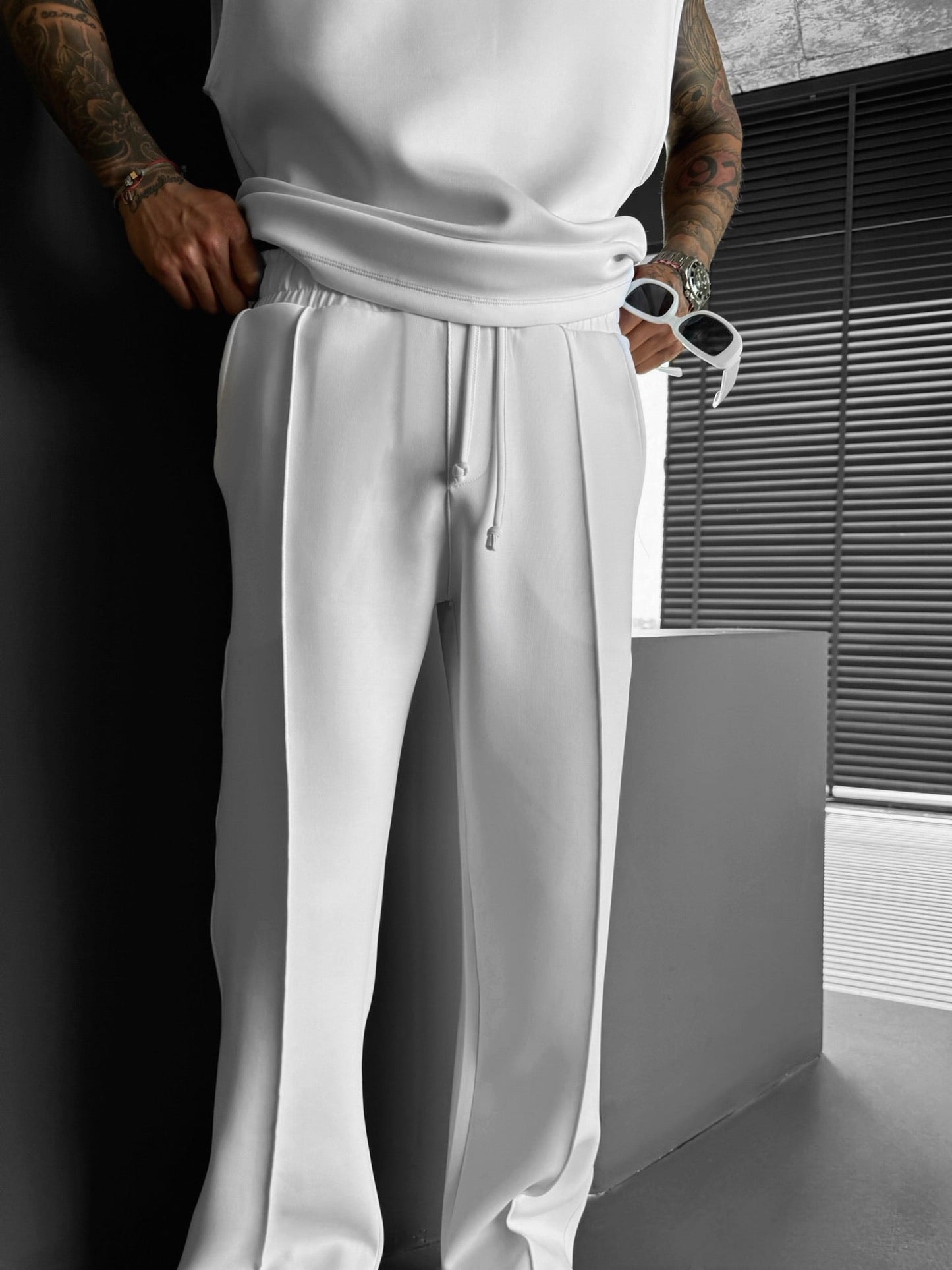 Loose Fit Diving Pants - White