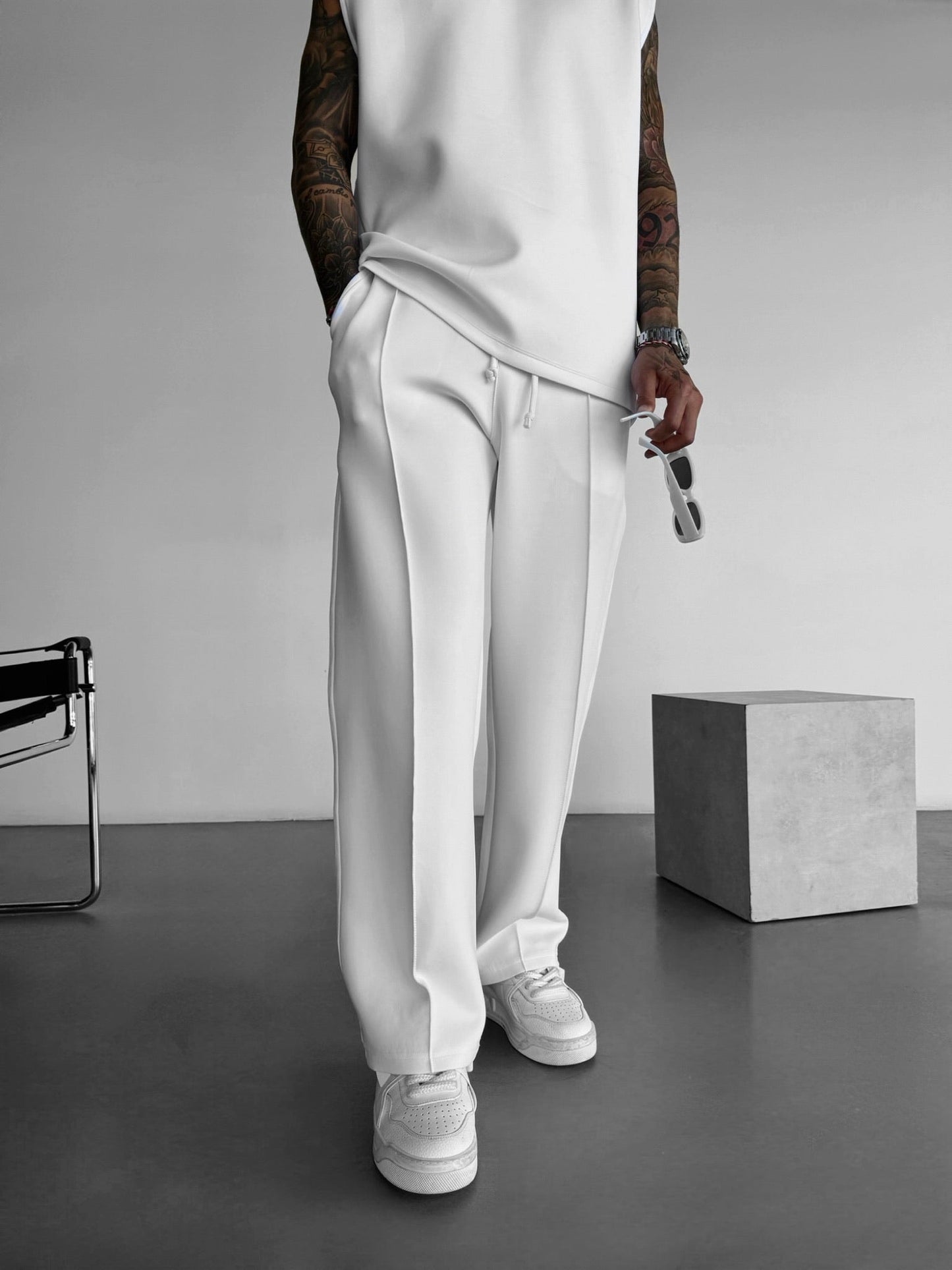 Loose Fit Diving Pants - White