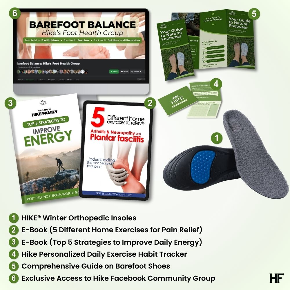 HIKE® Orthopedische Winter Inlegzolen - Warme, schokabsorberende, pijnstillende voetkussentjes