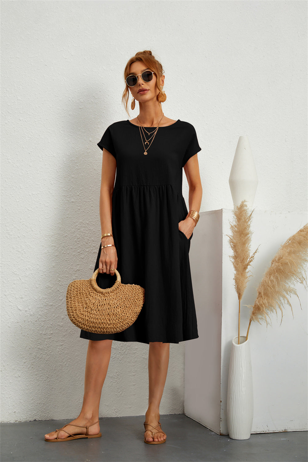 Lieve | Stijlvolle Casual Jurk met Pockets