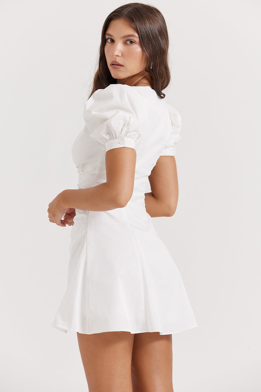 Marlee | Betoverende Mini Jurk met Pofmouwen voor Trendy Vrouwen