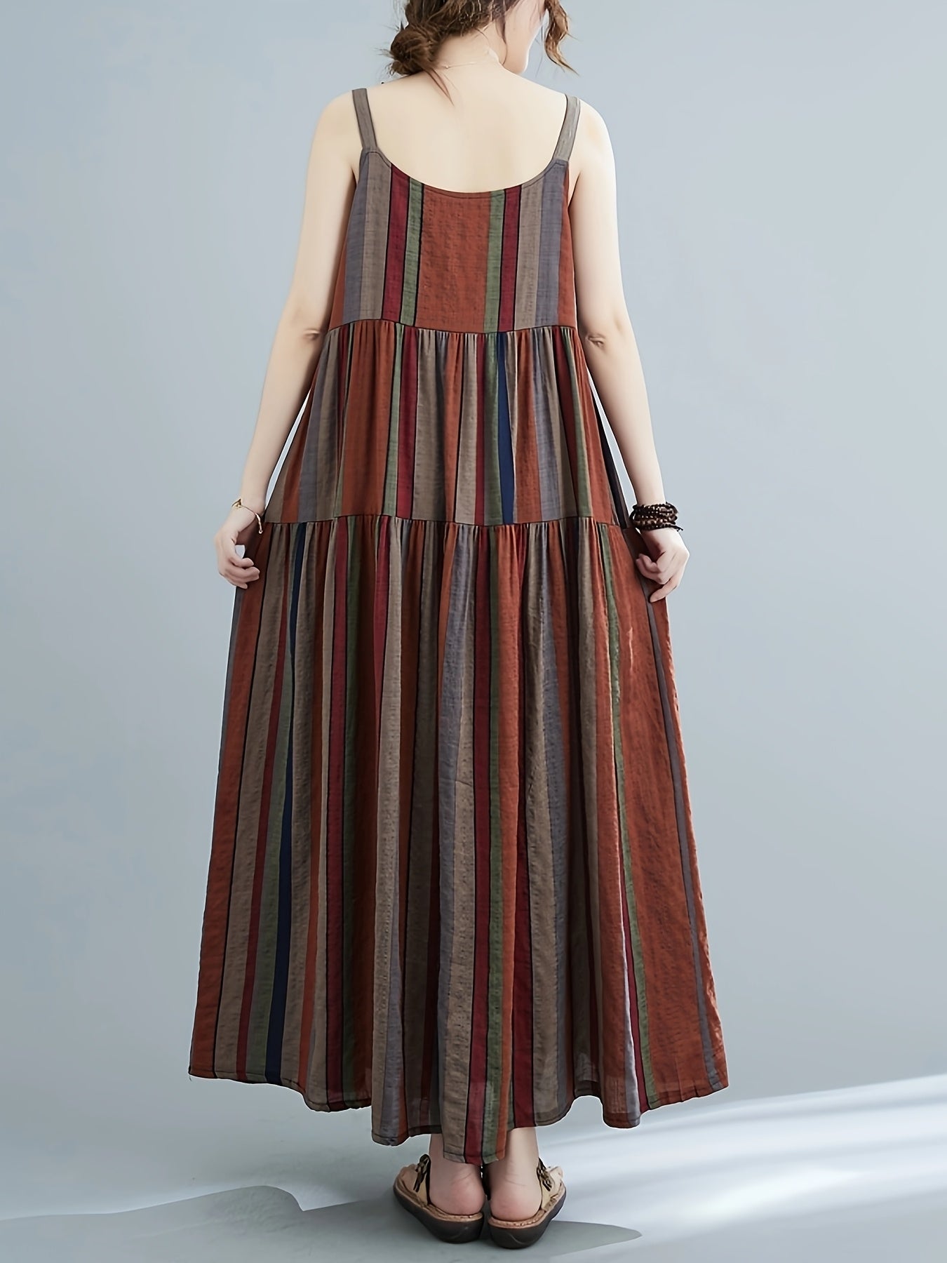 Melissa | Gestreepte Maxi Jurk voor een Boho Zomerlook
