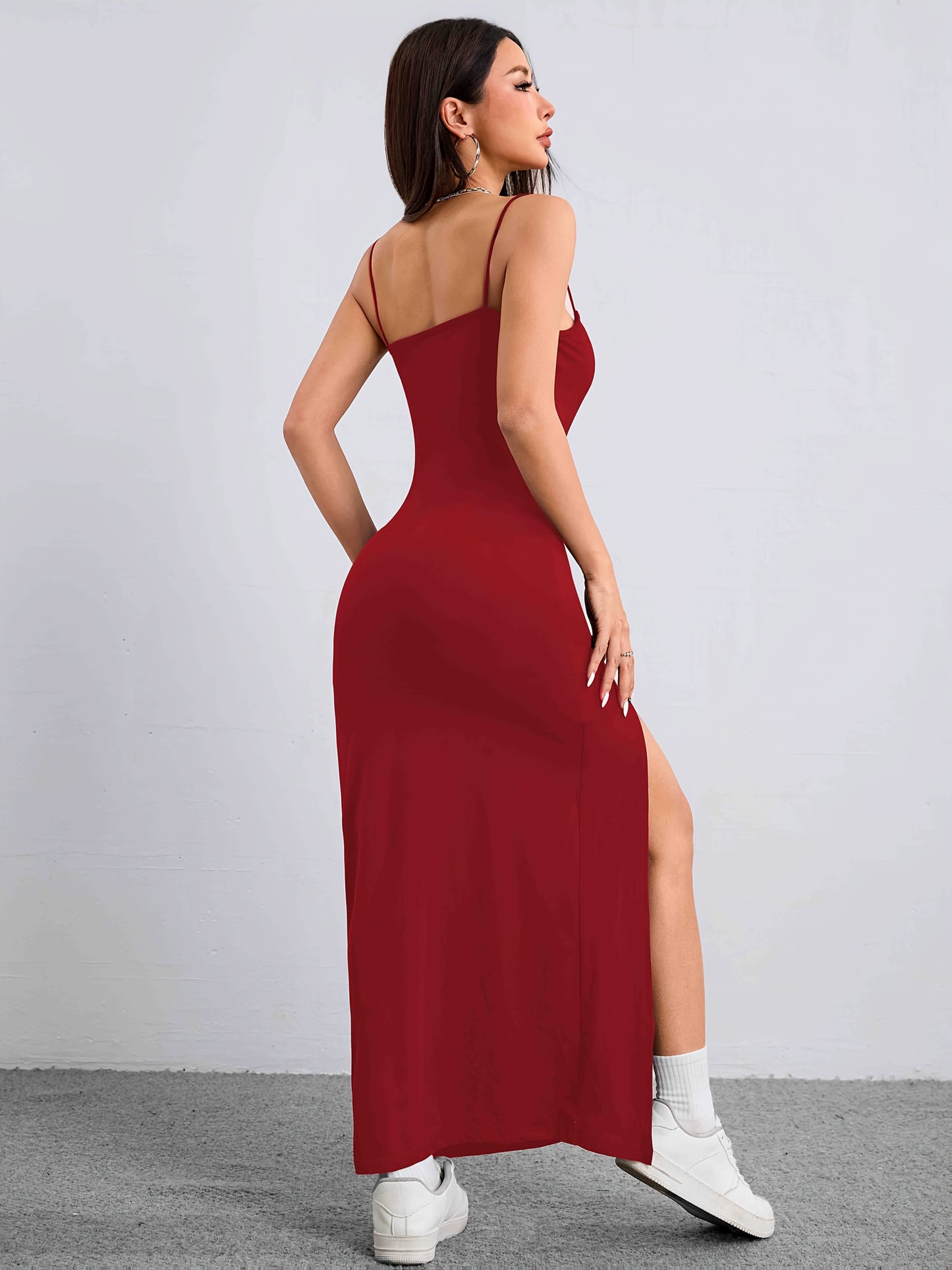 Pamela | Elegante Cami Jurk met Split