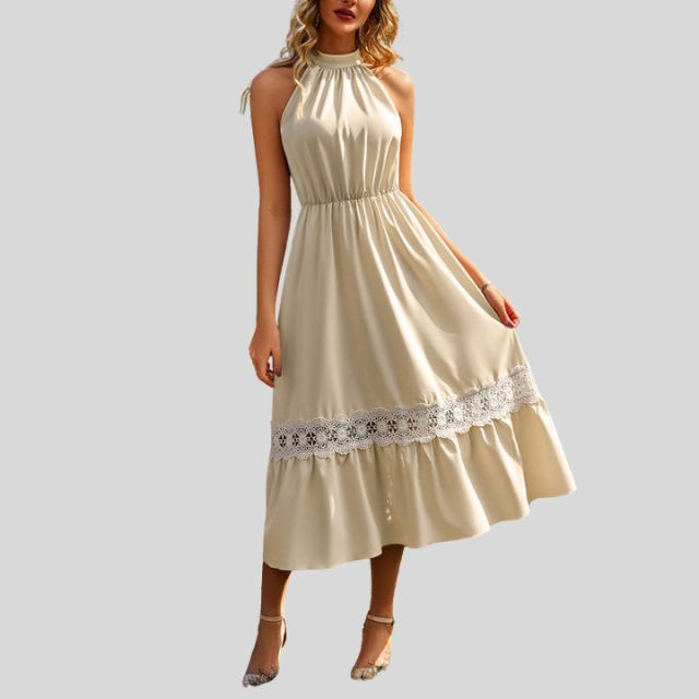 Serenity | Elegante Maxi Jurk met Kantdetails