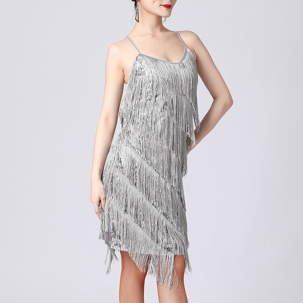 Tiffany | Fringe Jurk met Dansende Bewegingen