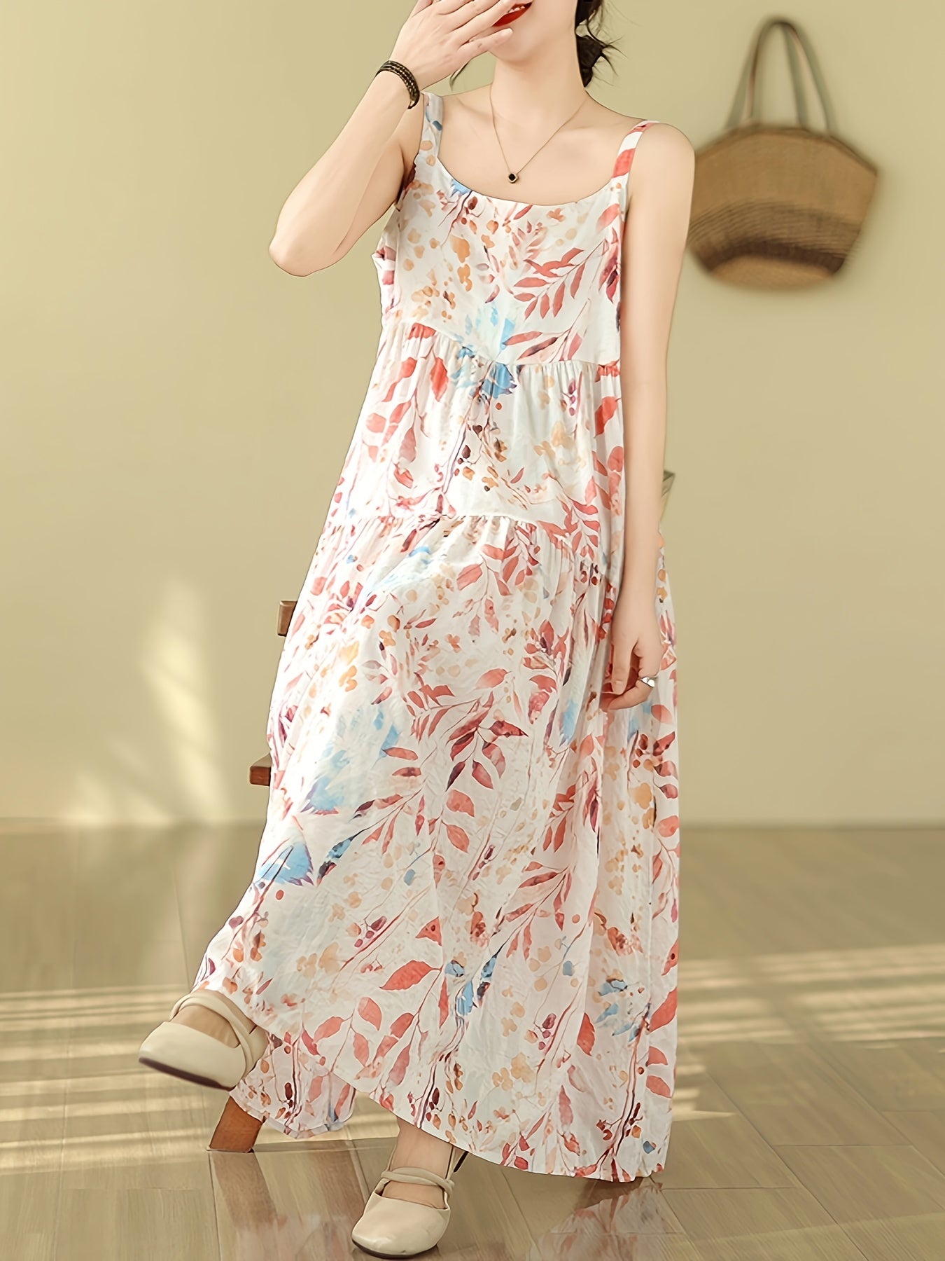 Tina | Elegante Maxi Jurk met Bloemenprint voor Zomerstijl