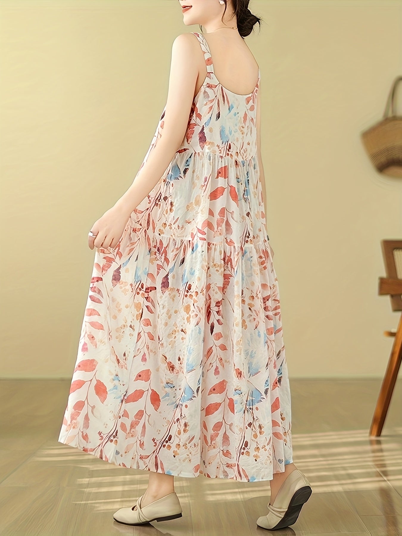 Tina | Elegante Maxi Jurk met Bloemenprint voor Zomerstijl