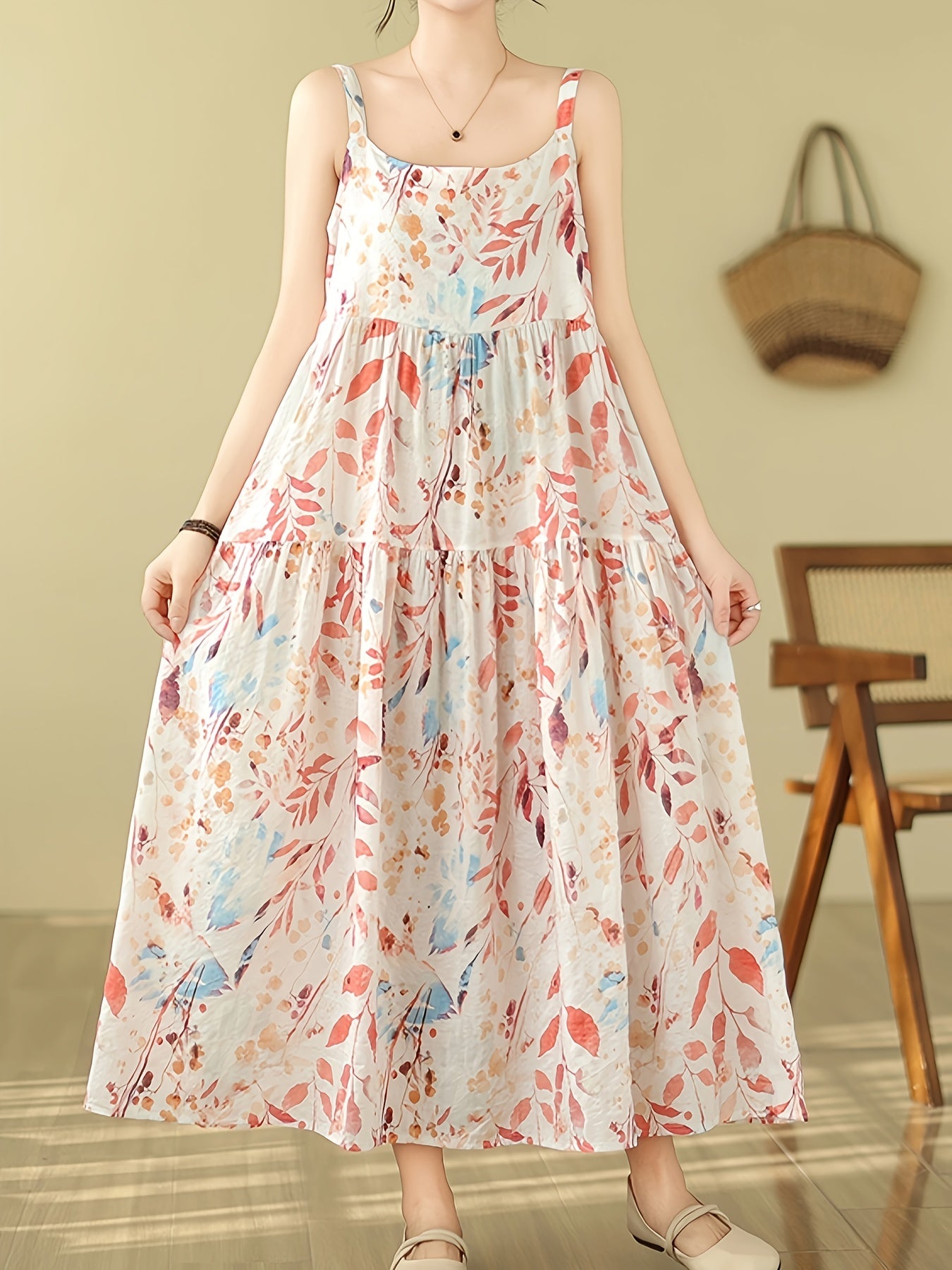 Tina | Elegante Maxi Jurk met Bloemenprint voor Zomerstijl