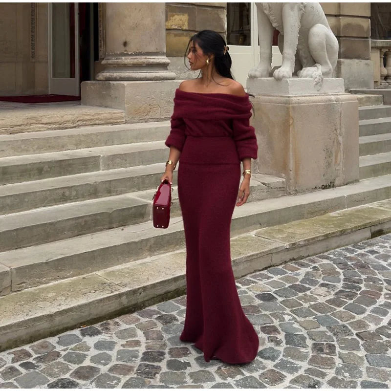 Venus | Off-Shoulder Elegante Maxi Jurk