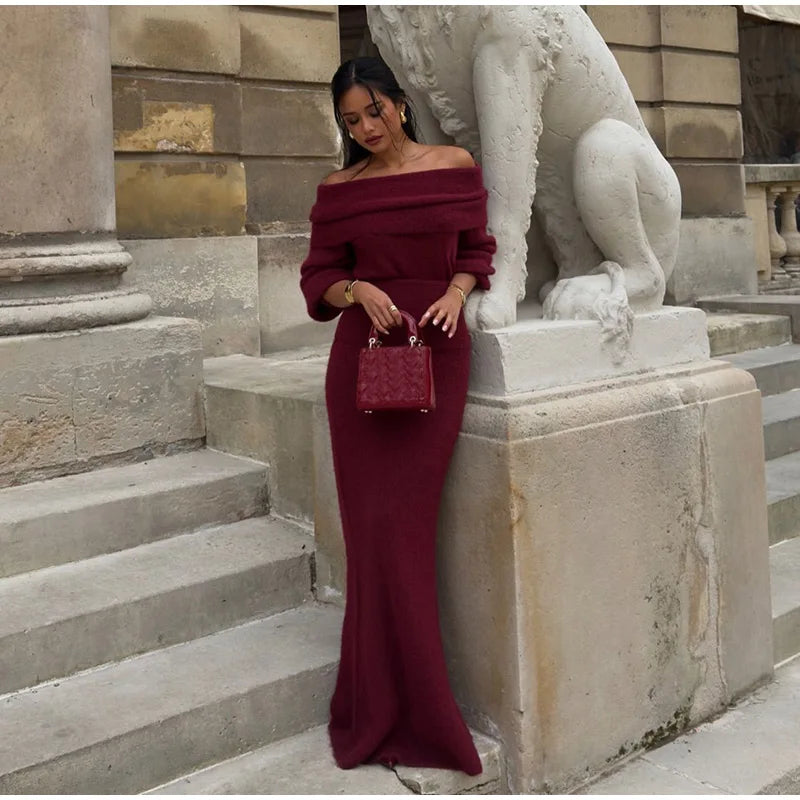 Venus | Off-Shoulder Elegante Maxi Jurk