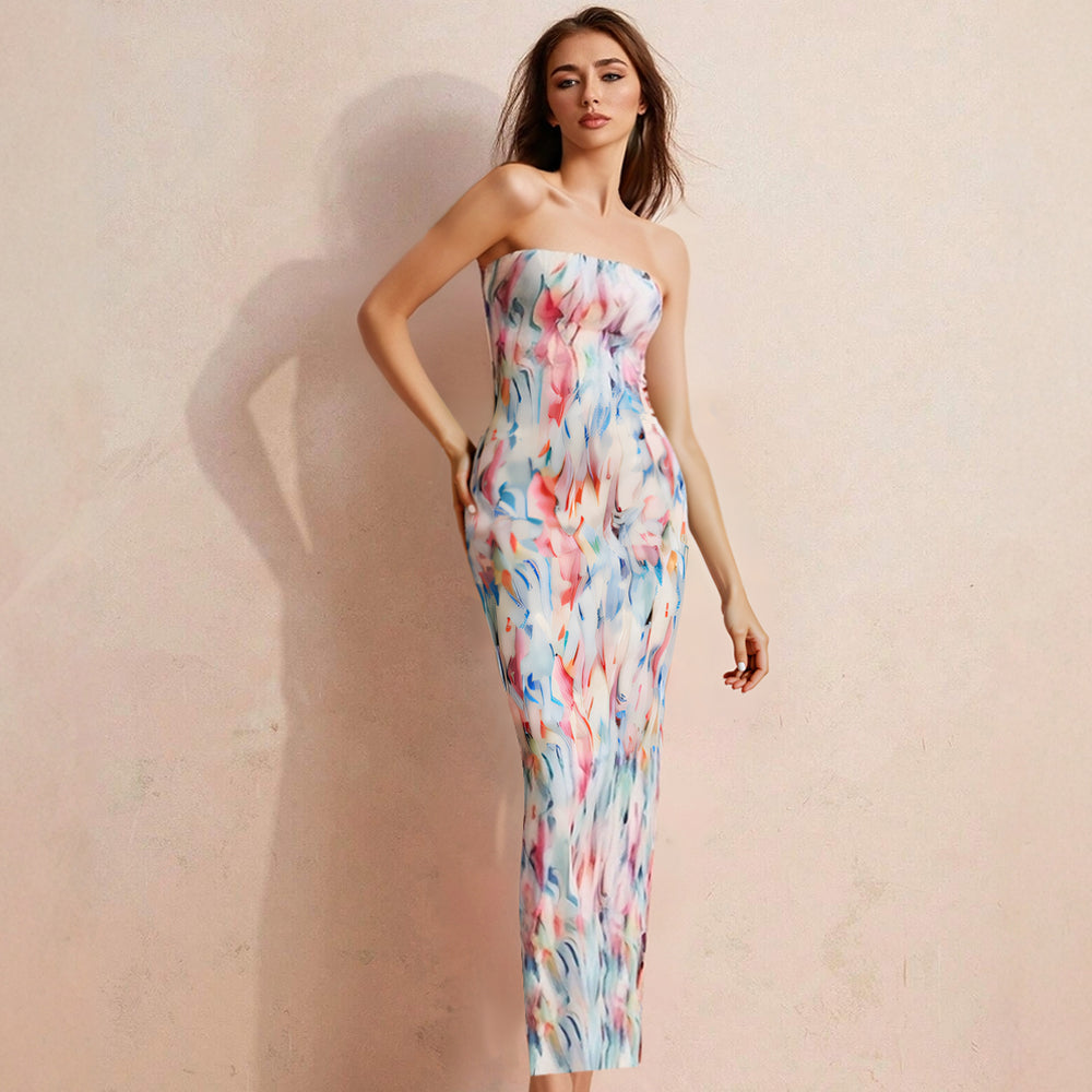 Veronica | Mouwloze Off-Shoulder Maxi Wrap Jurk