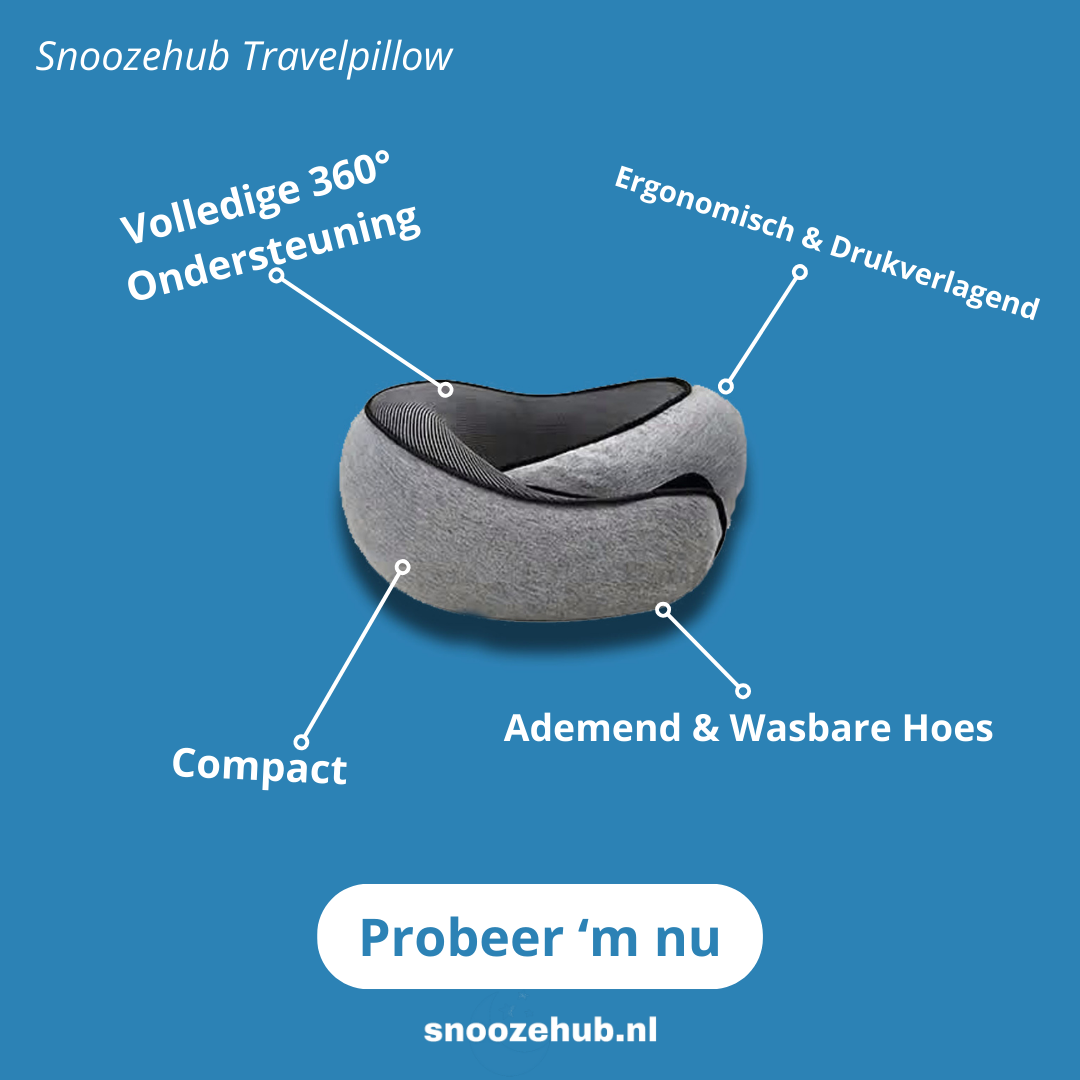 Snoozehub™ Ergonomisch Reiskussen – met Gratis Opbergtas