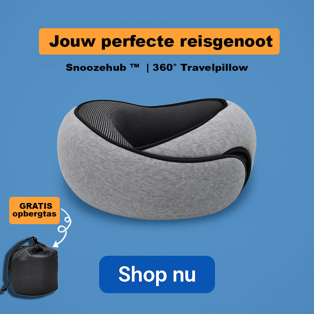 Snoozehub™ Ergonomisch Reiskussen – met Gratis Opbergtas
