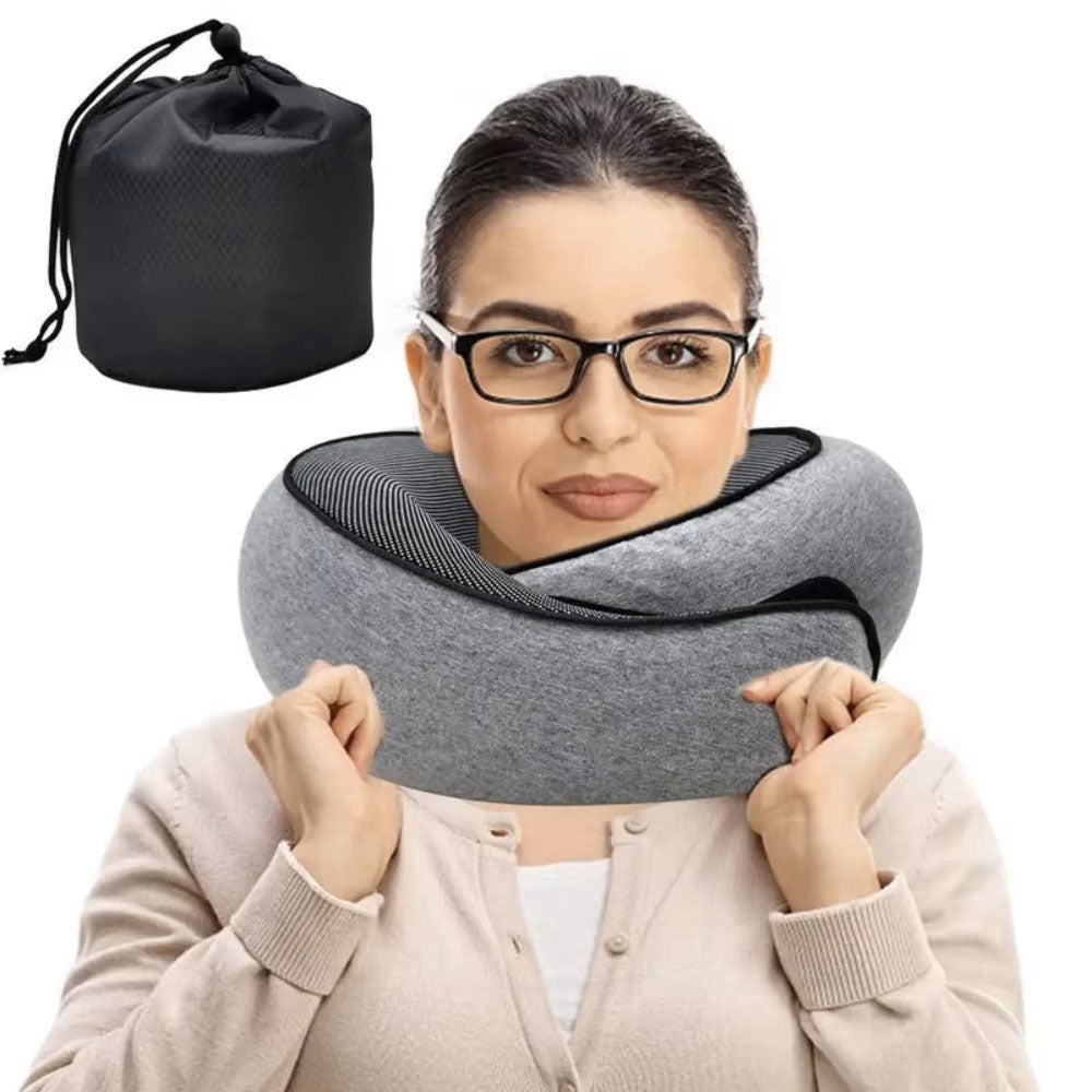 Snoozehub™ Ergonomisch Reiskussen – met Gratis Opbergtas