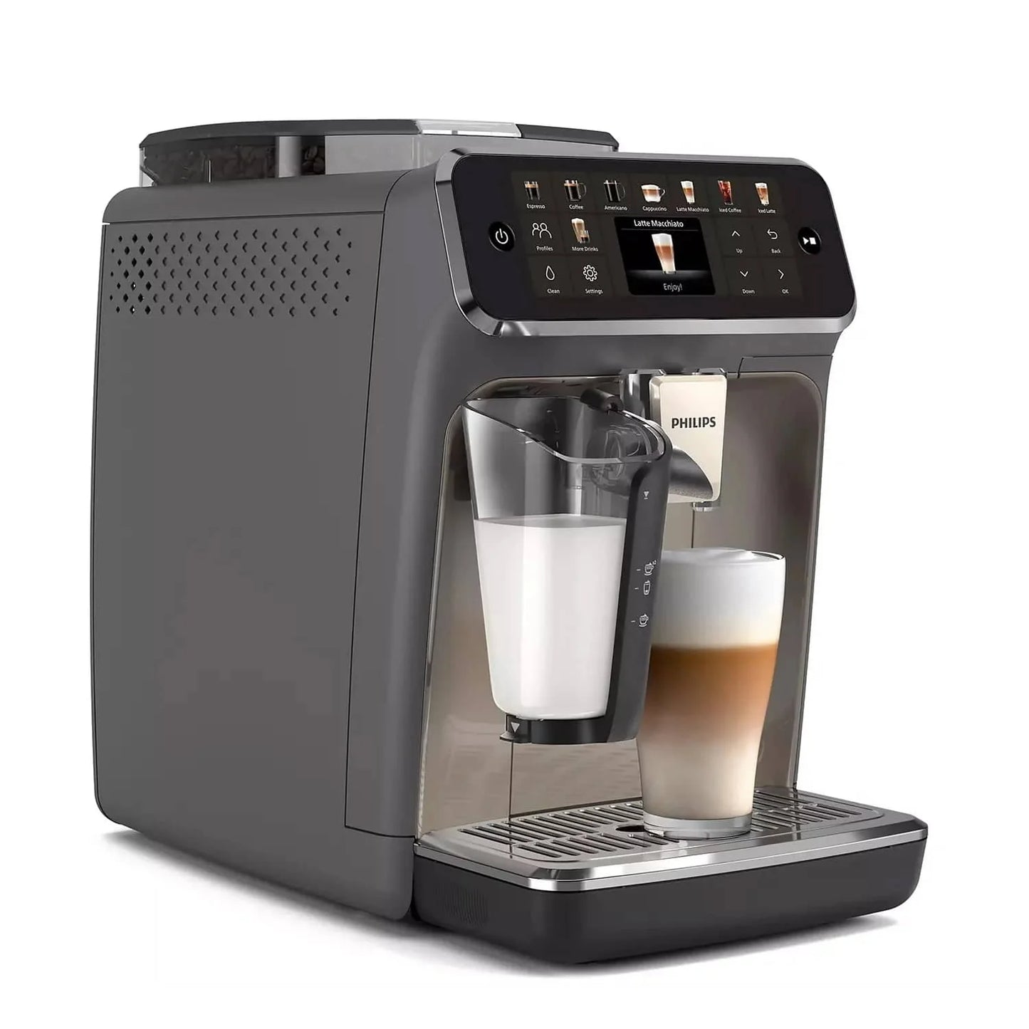 Philips 5500 Series Fully Automatic Espresso Machine w/ LatteGo & Iced Coffee - EP5544/90
