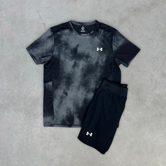 Under Armor Short Set Black Reflective 