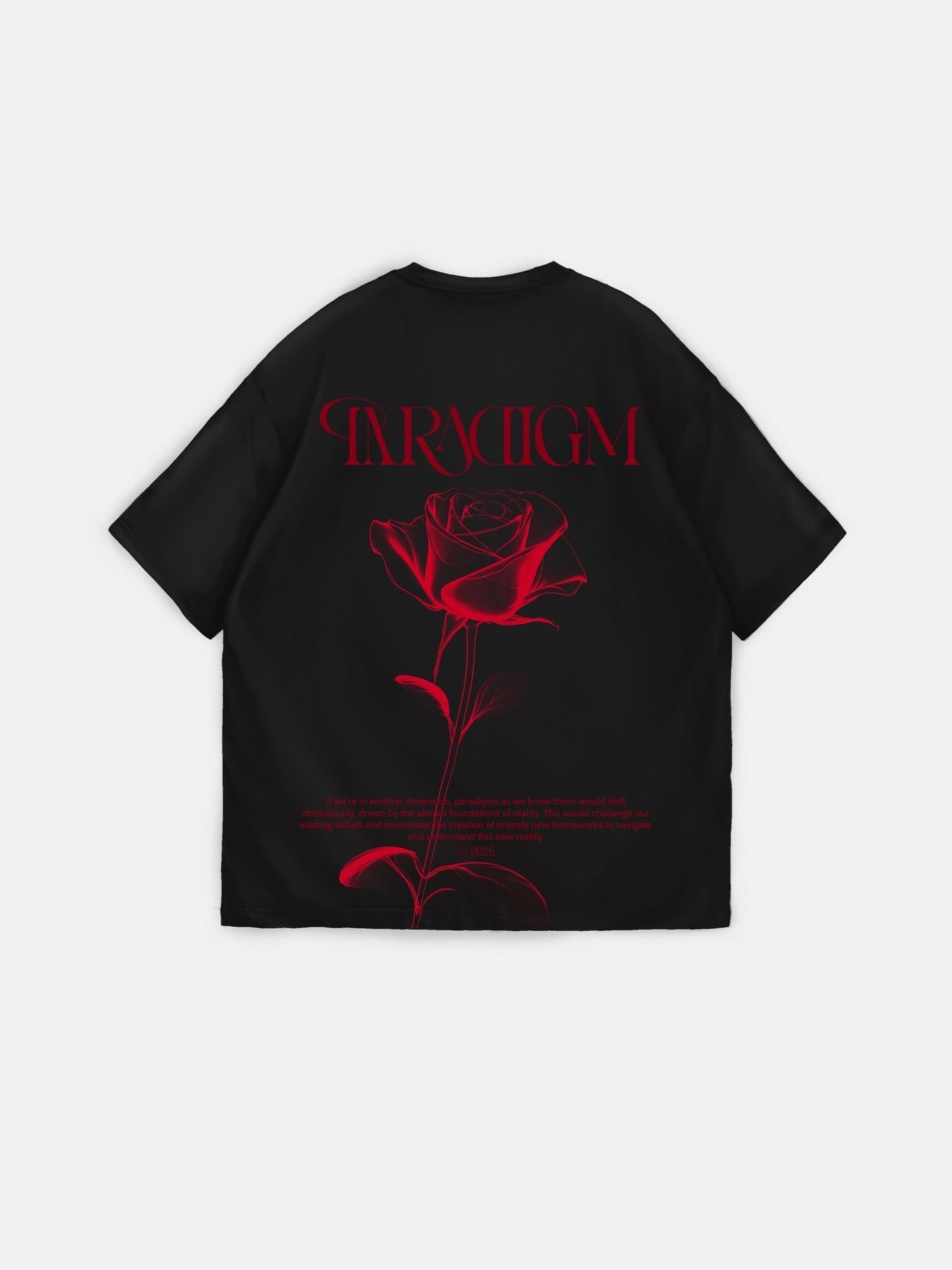 Oversize Paradigm T-Shirt - Black and Red