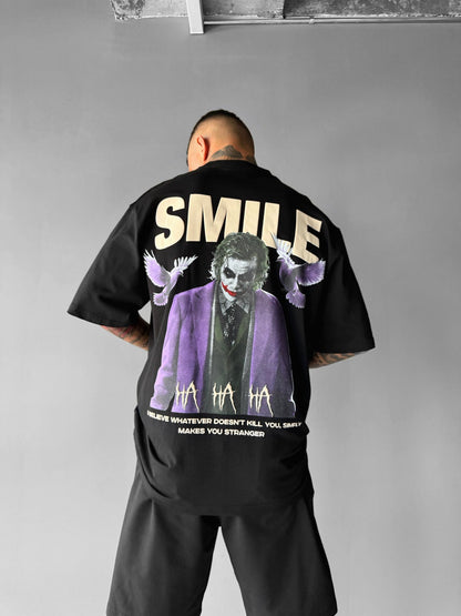 Oversize Smile T-Shirt - Black 