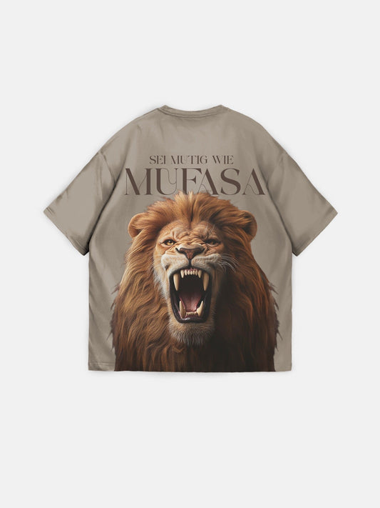 Oversize Lion T-Shirt - Beige 