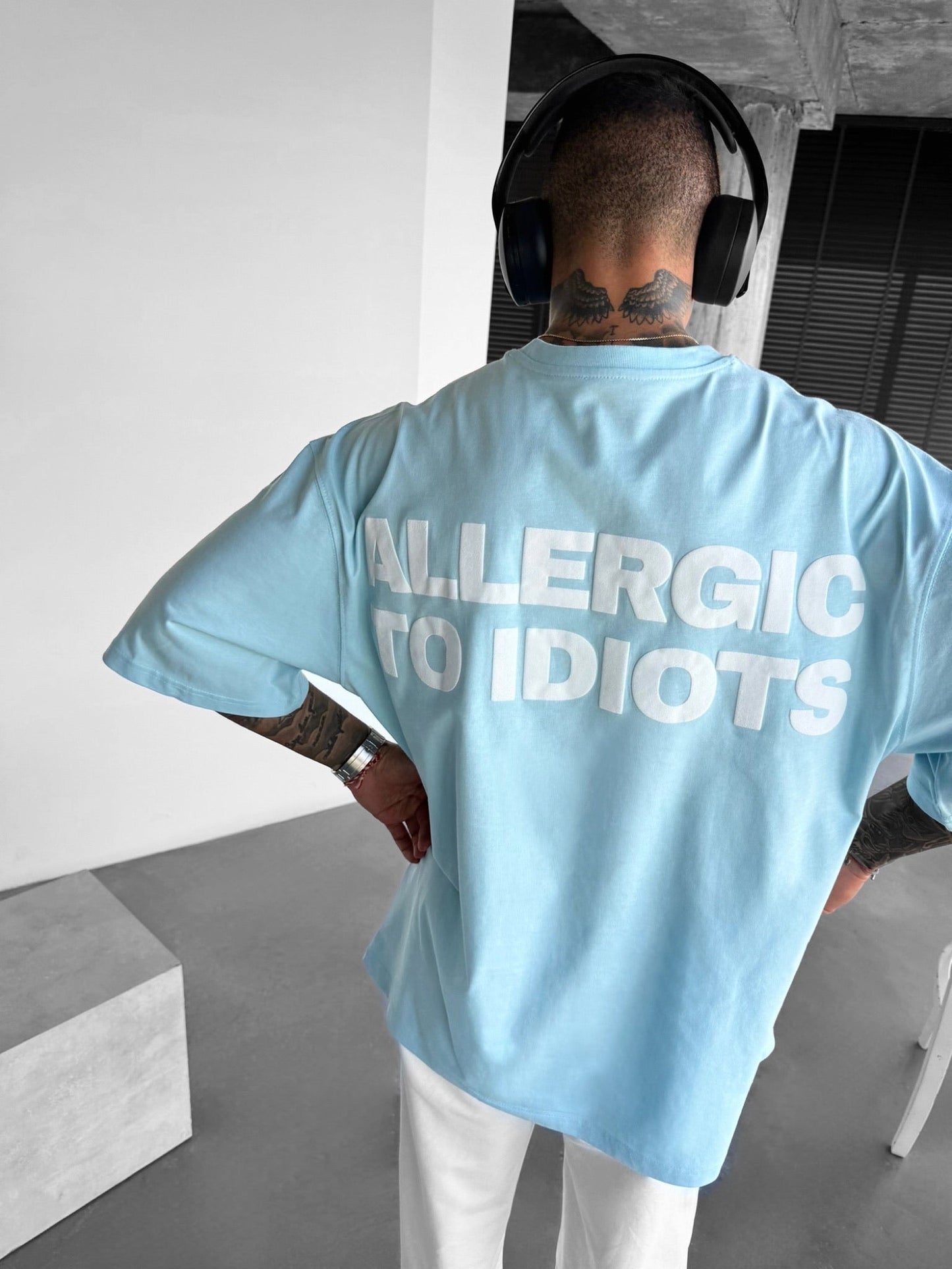 Oversize Statement T-shirt - Blue