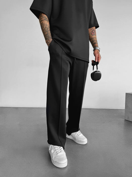 Loose Fit Duikstof Broek - Zwart