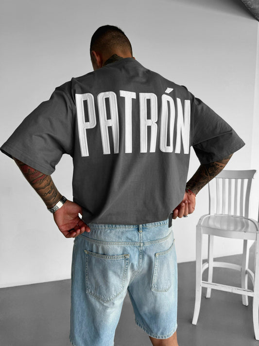 Oversize Patron T-shirt - Antraciet