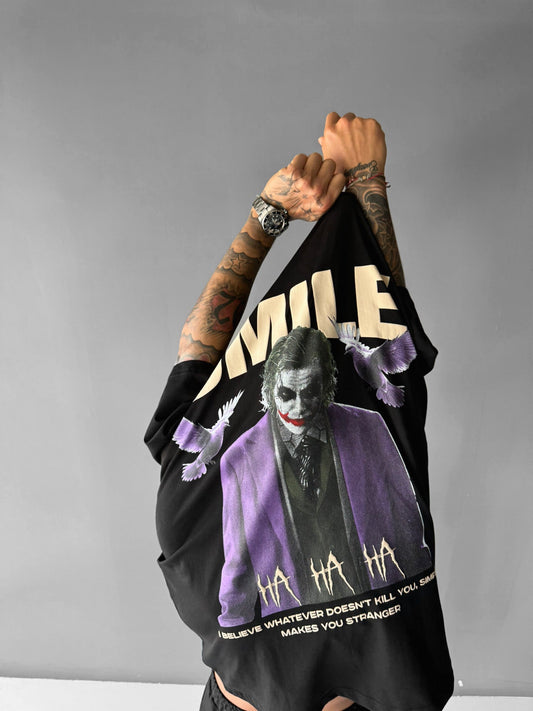 Oversize Smile T-Shirt - Black