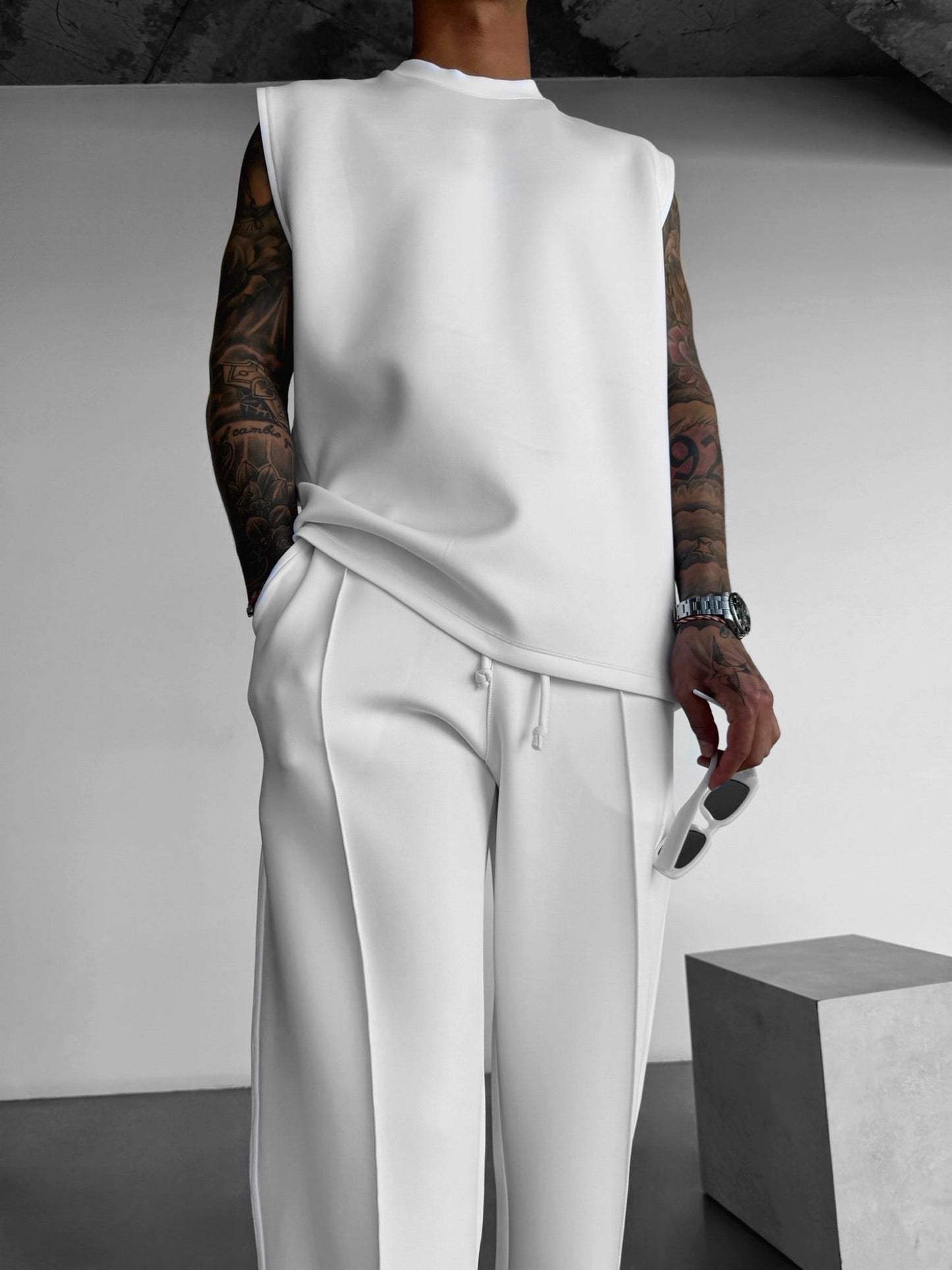 Loose Fit Diving Pants - White
